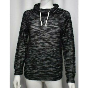 Derek Heart Womens Size Small Long Sleeve Cowl Neck Kangaroo Pocket Shirt